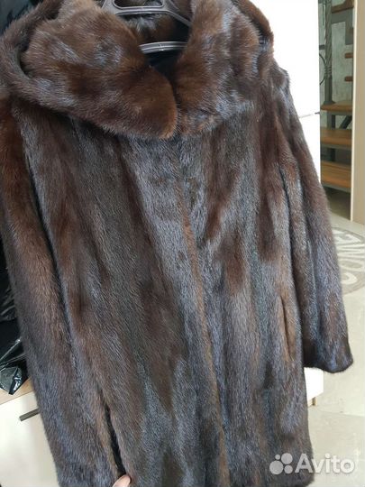 Шуба норковая с капюшоном 46 48