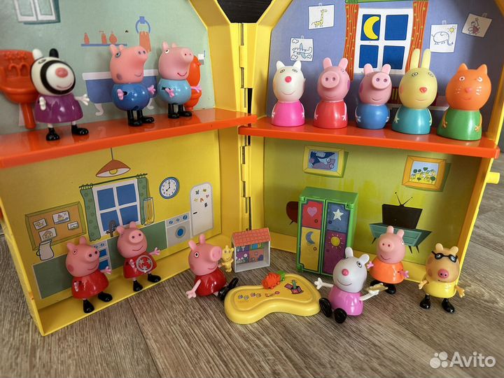 Домик свинки пеппы, фигурки, пазлы