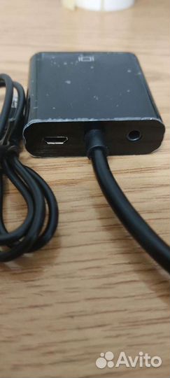 Конвертер Hdmi to vga активный с 2-мя кабелями