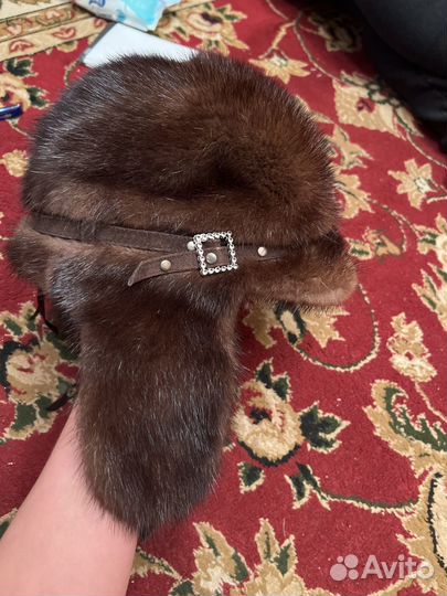 Шапка ушанка норковая женская