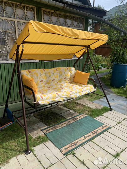 Качели садовые 2-местные, 171х122х152 см, 180 кг