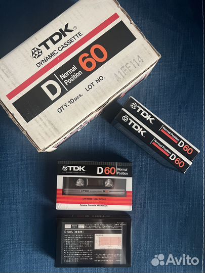 Аудиокассета TDK D-60 Japan 1982