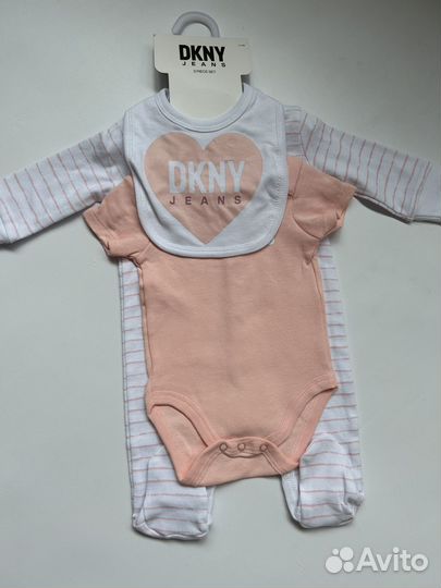 Комплект Слип Боди Слюнявчик dkny