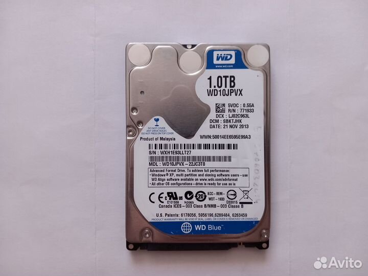 Жесткий диск 1000Gb WD Blue 2.5