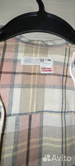 Рубашка zara для девочки 104