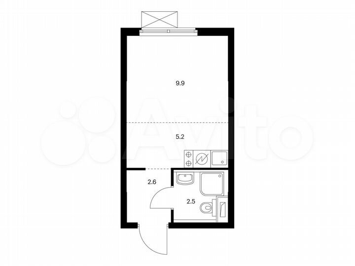 Квартира-студия, 20,2 м², 14/17 эт.
