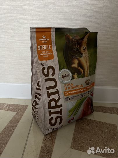 Сухой корм для кошек sirius