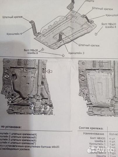 Алюминевая броня бензобака Рено Дастер