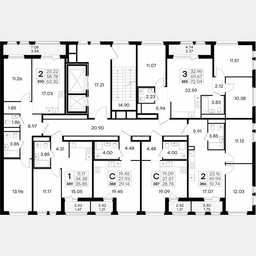 Квартира-студия, 28,8 м², 6/15 эт.