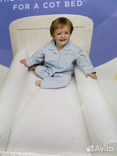 Ограждение для кроватки: на резинке с 2 валиками