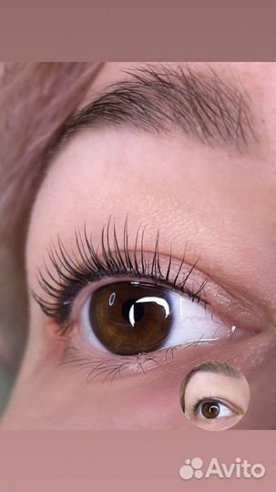 Ламинирование, стрейчинг и ботокс ресниц и бровей