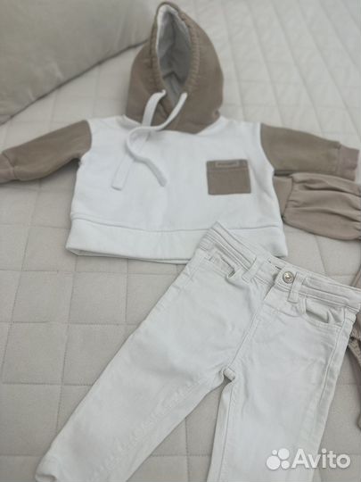 Худи, джинсы Mango, боди