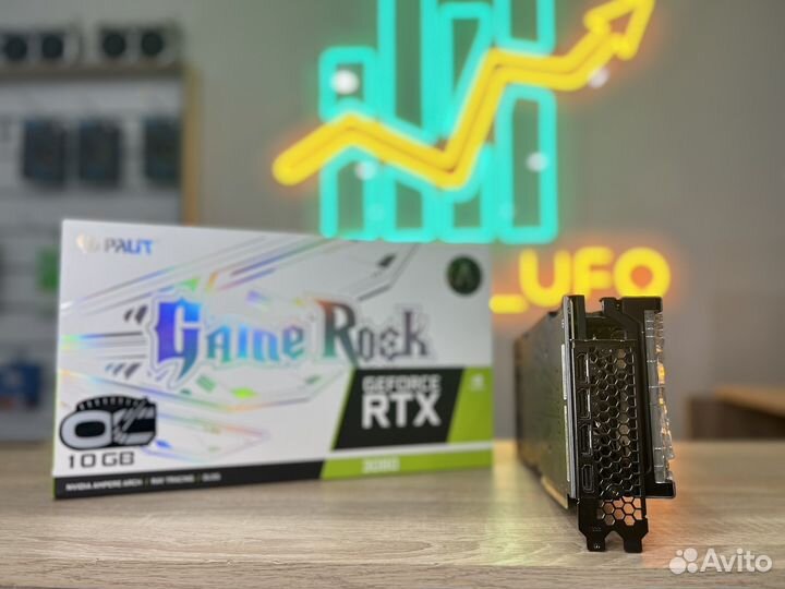 Видеокарта Palit RTX 3080 GameRock LHR с коробкой