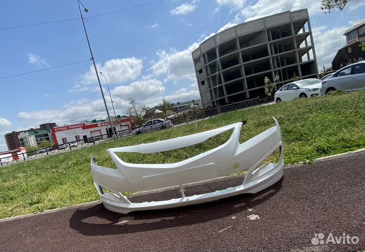 Бампер hyundai solaris 2015 передний белый