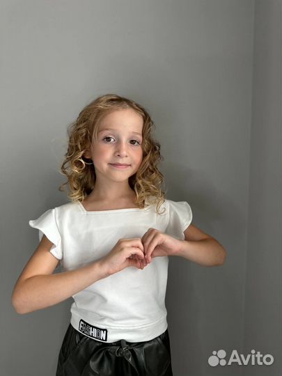 Новая Блузка рубашка для девочки 128-134-140-146