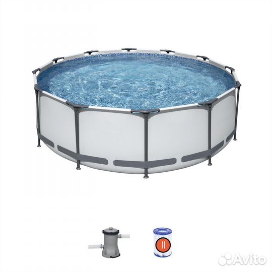 Бассейн 366 х 100 см Steel Pro Max