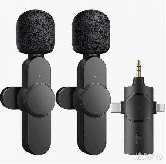 Беспроводной Петличный микрофон IOS, Type-C, 3,5мм