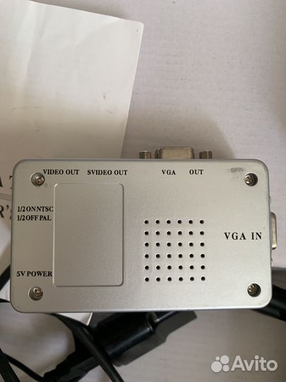 Конвертер VGA в видео (тюльпан, bnc)