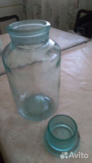 Банка стеклянная 4,5 л винтаж СССР и стекл пробка