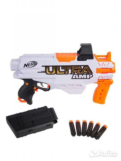 Nerf ultra amp (оранжевый 36 пуль) бластер