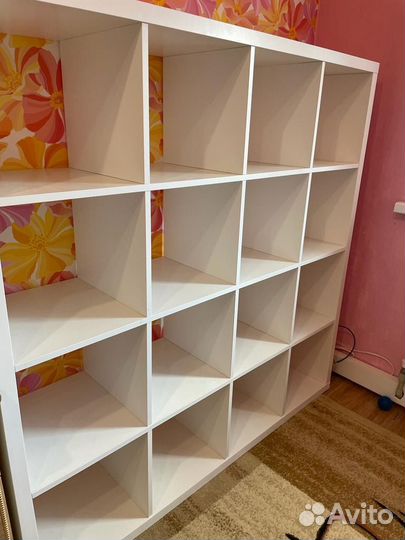 Стеллаж IKEA каллакс 16 ячеек белый