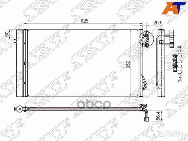 Радиатор кондиционера BMW 1-Series 04-13