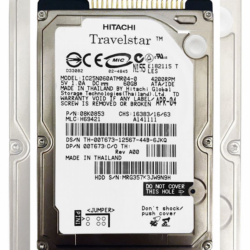 [IC25N060ATMR04-0] Жесткий Диск Hitachi 60gb Ide Ic25n060atmr04-0