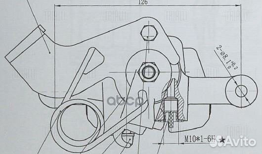 CF 084763 суппорт тормозной.зад.лев. d34mm Hy