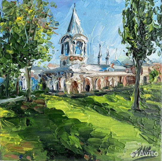 Картина Стамбул Этюд маслом Миниатюра пейзаж