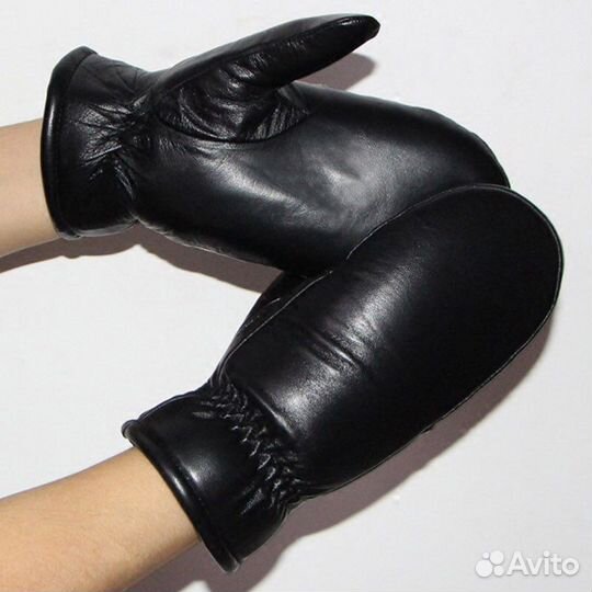 Варежки мужские кожанные Монголия