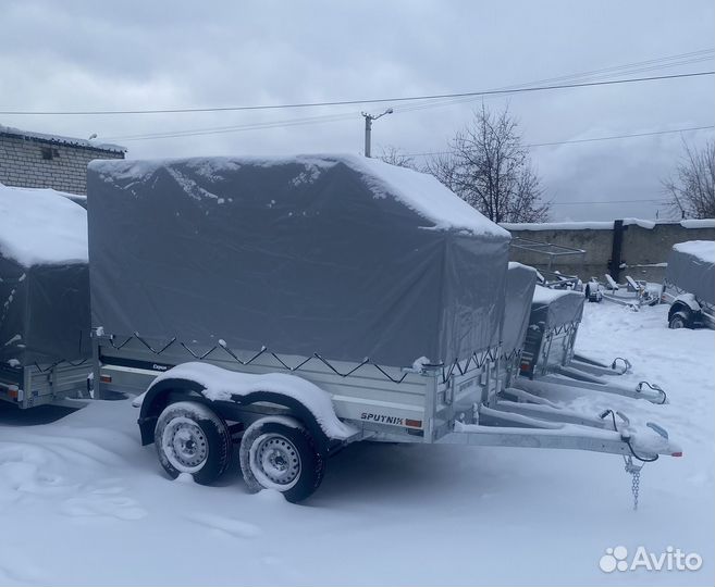 Прицеп 2х осный 2,5х1,3 Спутник с тентом