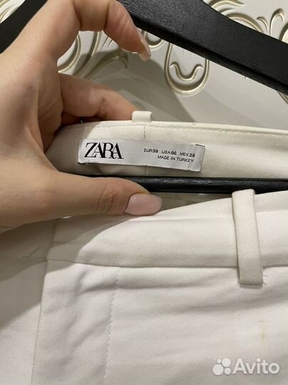 Брюки белые zara