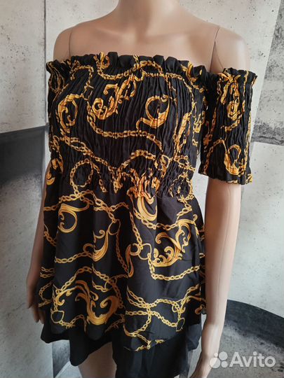 Блузка женская новая с принтом 50 размер