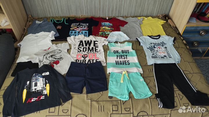Летние вещи пакетом на мальчика 122 128