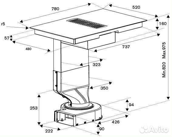 Варочная панель со вст. выт. Bertazzoni P784ichne