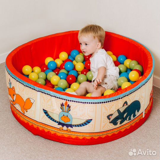 Сухой бассейн Карусель «Индейцы» + 100 шаров