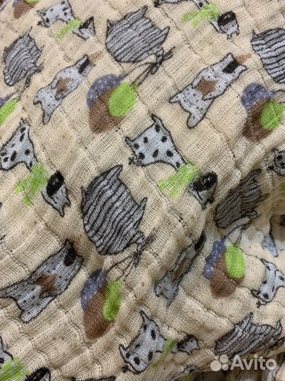 Накидка одеяло плед пеленка хлопок новое 130 на 75