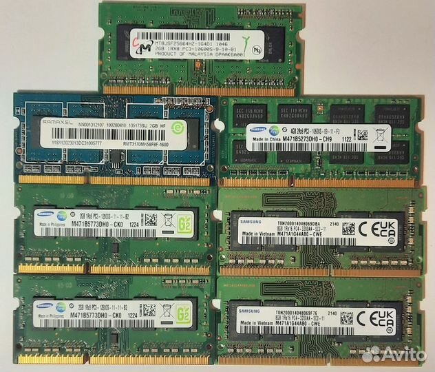 Оперативная память 2,4,8 GB DDR2,DDR3,DDR4