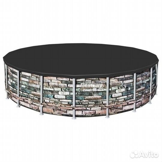 Бассейн каркасный круглый фильтр-насос, лестница