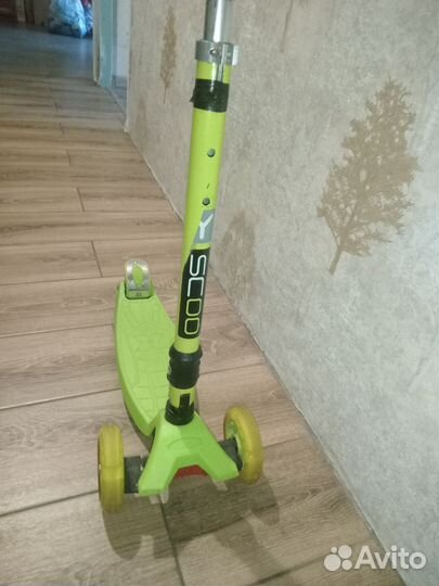 Самокат 3-колёсный Yo-scoo светящ колеса