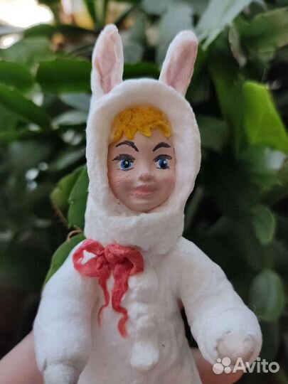 Ватные елочные игрушки ручной работы