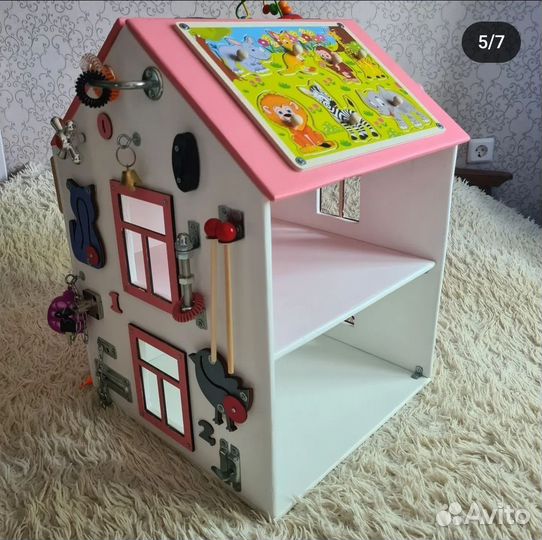 Бизиборд кукольный домик (или гараж под машинки)