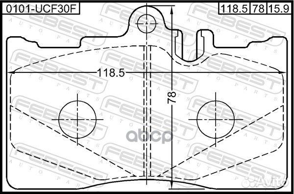 Колодки тормозные передние 0101ucf30f Febest