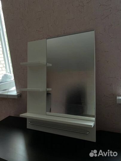 Лиллонген, Зеркало, белый, 60x11x78 см