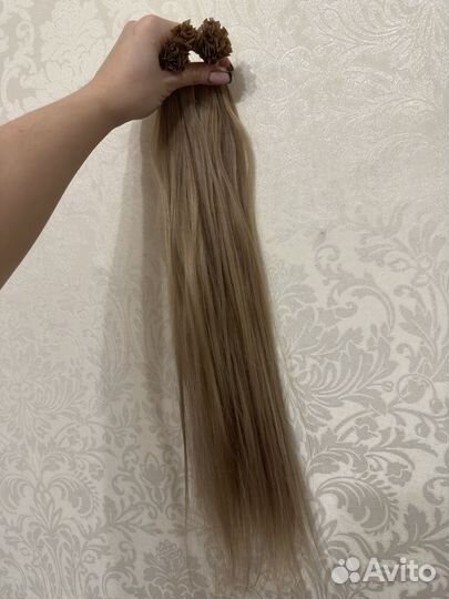 Волосы для наращивания 60 см блонд русые