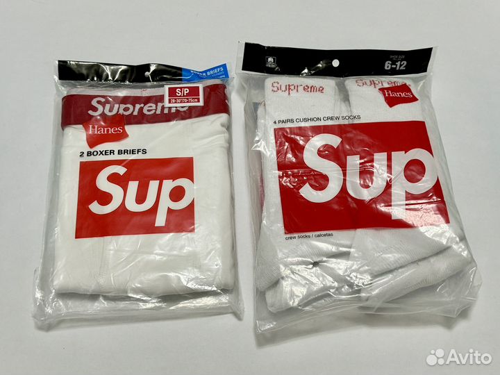 Трусы и носки Supreme 4 пары (Оригинал)