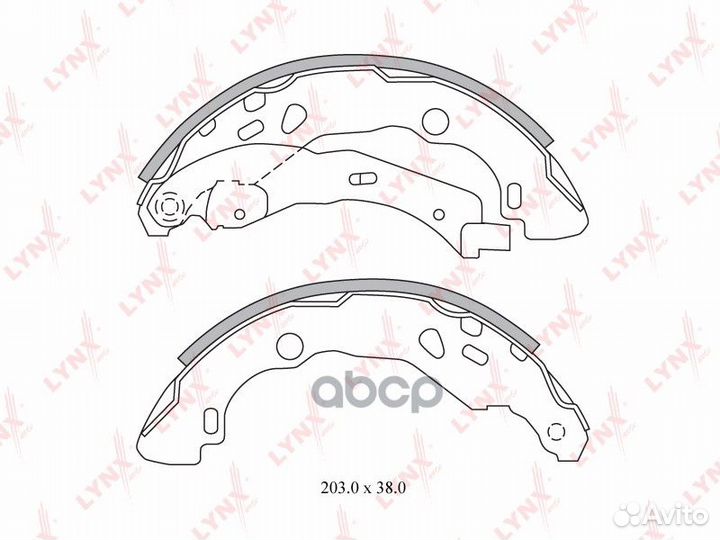 Колодки тормозные барабанные зад BS6300 LYN