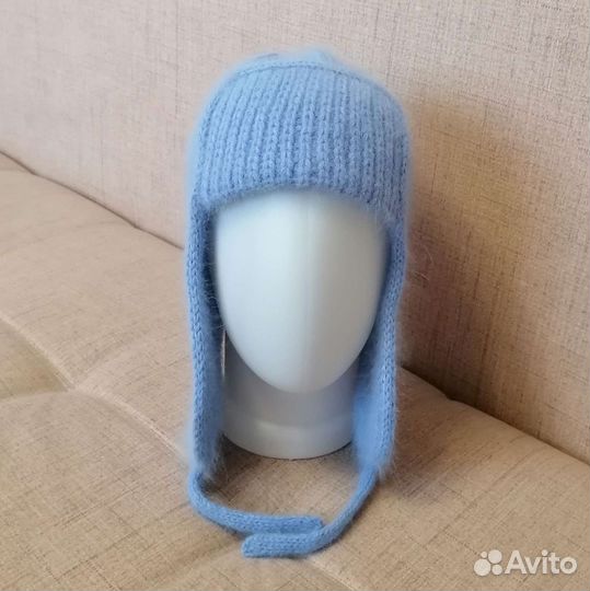 Шапка-ушанка из пуха норки