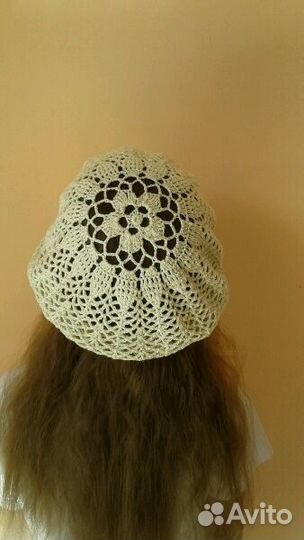 Берет ажурный летний