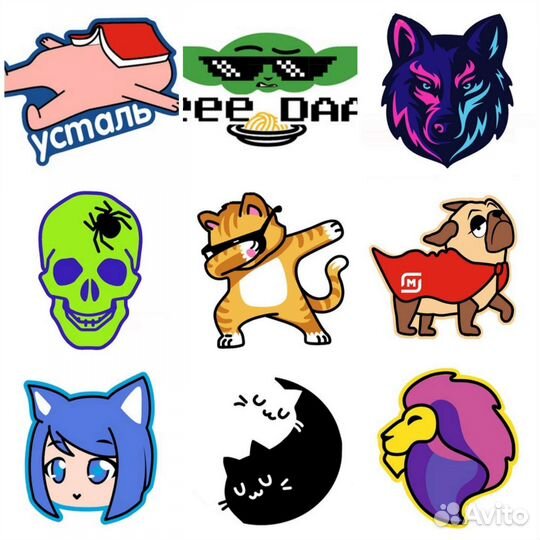 Наклейки стикерсы магнит